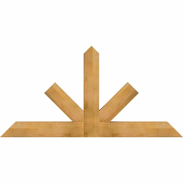Ekena Millwork Saratoga Rough Sawn Timber Gable Bracket, Western Red Cedar, 72"W x 36"H x 4"D x 6"F, 12/12 Pitch GBW072X36X0406SAR00RWR - main